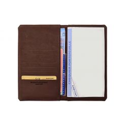 Porte chéquier portefeuille cuir cognac - 9225 