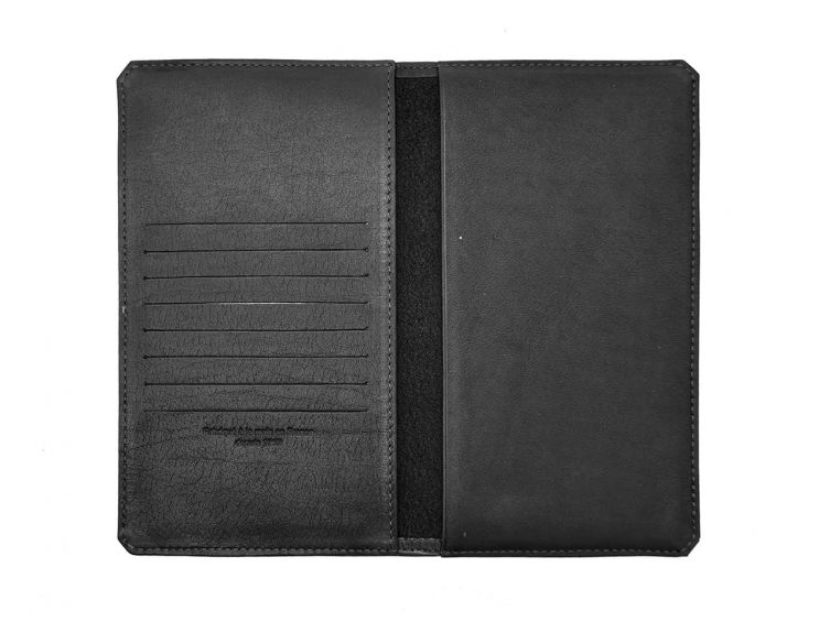 Porte chéquier portefeuille cuir noir - 9225 