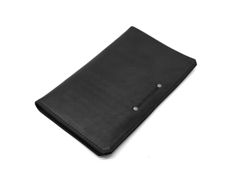 Porte chéquier portefeuille cuir noir - 9225 