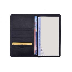 Porte chéquier portefeuille cuir marine - 9225 