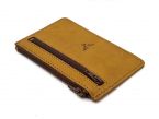 Porte-monnaie simple 2 zip "Luxe" tout cuir gold - PM-044-01