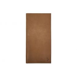 Porte chéquier "Luxe" tout cuir marron - chéquier pro - PM-029-01
