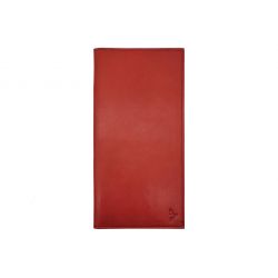 Porte chéquier "Luxe" tout cuir rouge - chéquier pro - PM-029-01