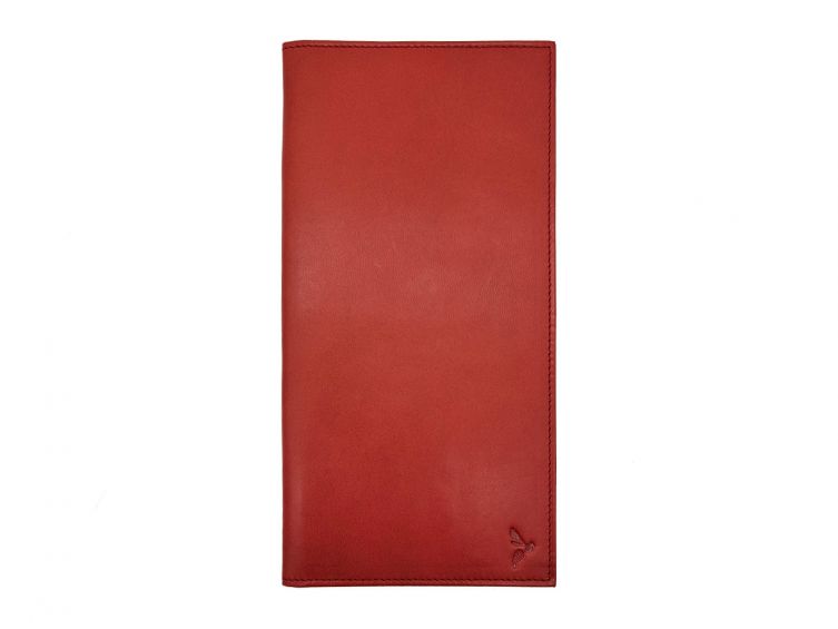 Porte chéquier "Luxe" tout cuir rouge - chéquier pro - PM-029-01
