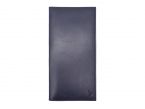 Porte chéquier "Luxe" tout cuir bleu - chéquier pro - PM-029-01