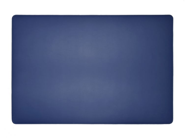 Sous-main en cuir bleu cobalt - 50x34 cm 
