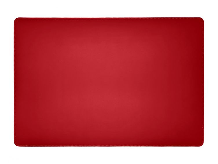 Sous-main en cuir rouge coquelicot - 50x34 cm 