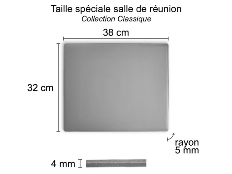 Sous-main en cuir beige - mini - 38x32 cm 
