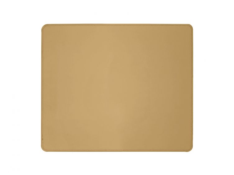 Sous-main en cuir beige café latte - mini - 38x32 cm