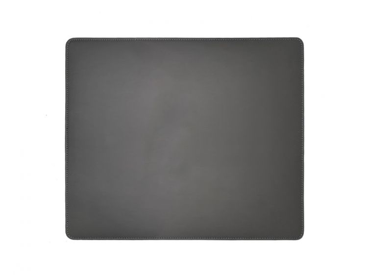 Sous-main en cuir gris fer - mini - 38x32 cm 