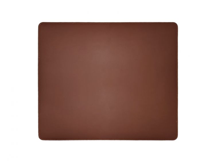 Sous-main en cuir marron - mini - 38x32 cm 