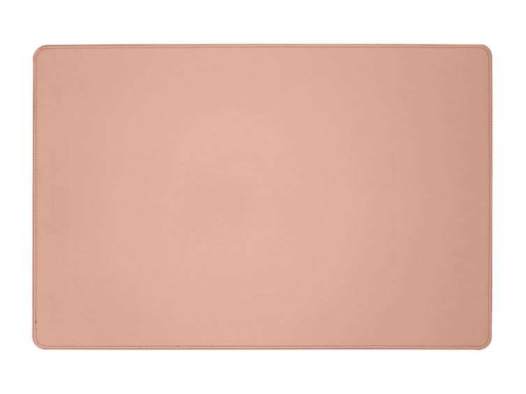 Sous-main en cuir rose - 60x40 cm