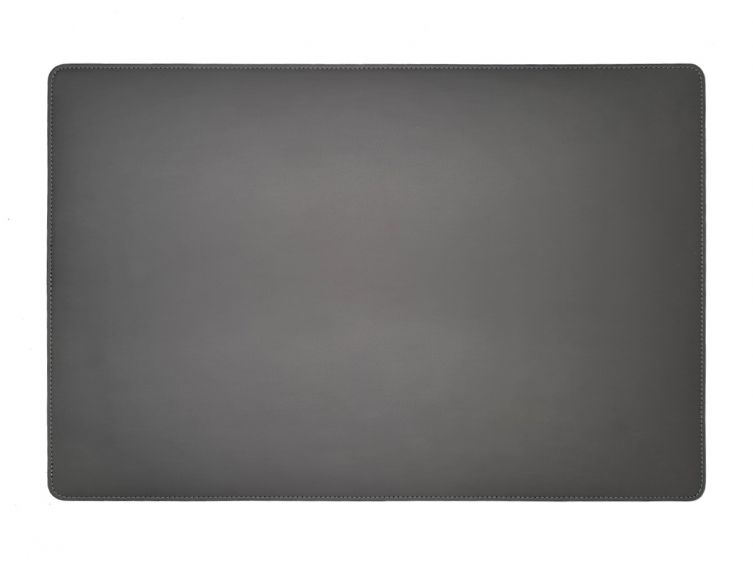 Sous-main en cuir gris fer - 60x40 cm 