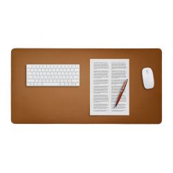 Grand sous-main en cuir gold - 80x40 cm