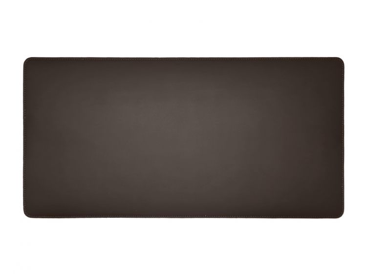 Grand sous-main en cuir marron foncé - 80x40 cm 