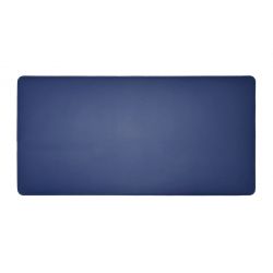 Grand sous-main en cuir bleu cobalt - 80x40 cm