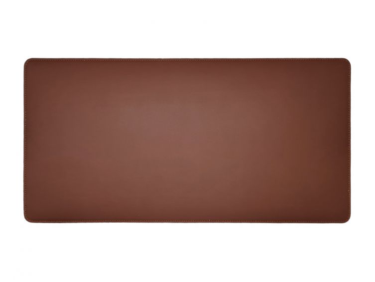 Grand sous-main en cuir marron - 80x40 cm 