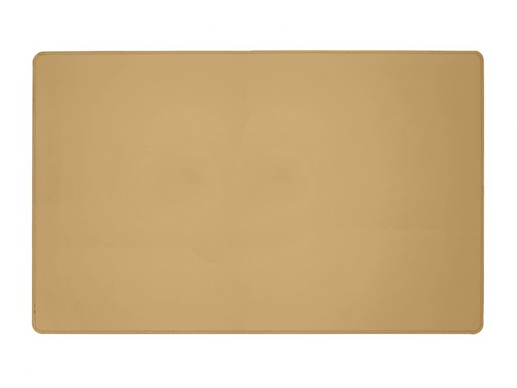 Sous-main XL en cuir beige café latte - 80x50 cm