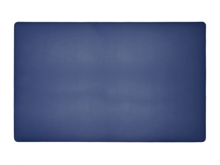 Sous-main XL en cuir bleu cobalt - 80x50 cm