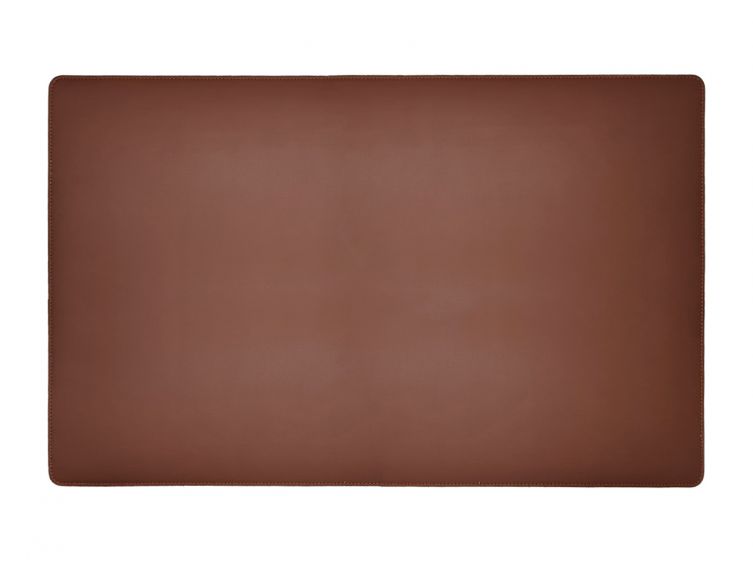Sous-mains XL en cuir marron - 80x50 cm