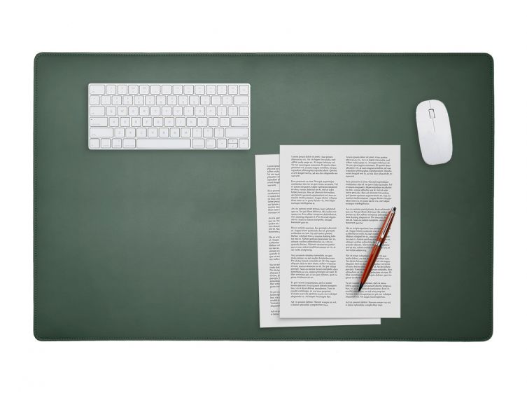 Sous-main XL en cuir vert anglais - 80x50 cm