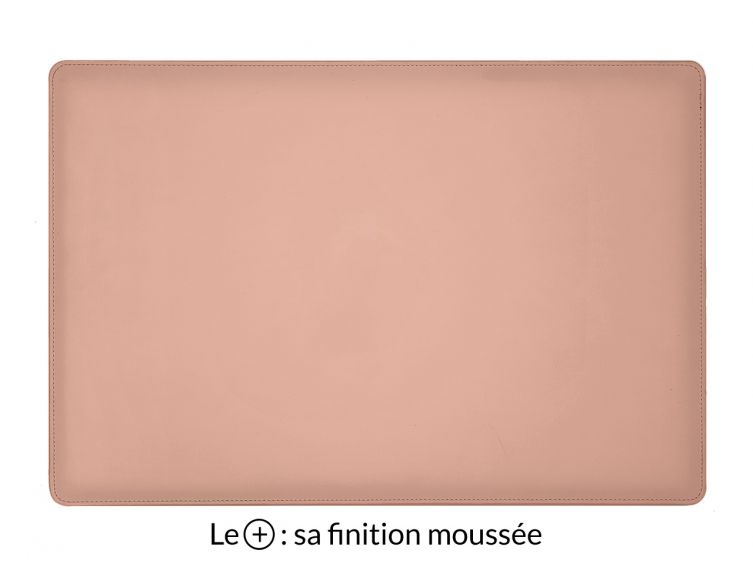 Sous-main en cuir rose "Premium" - 50x34 cm 