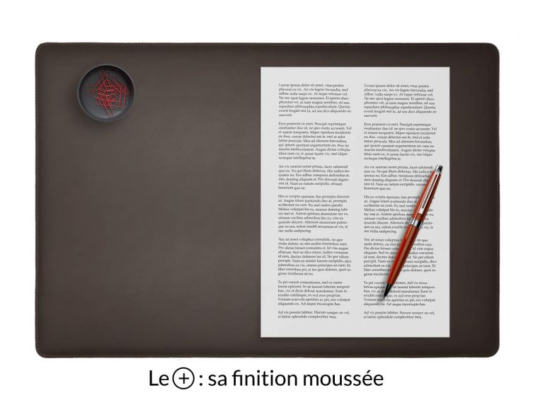 Sous-main en cuir marron foncé "Premium" - 50x34 cm 