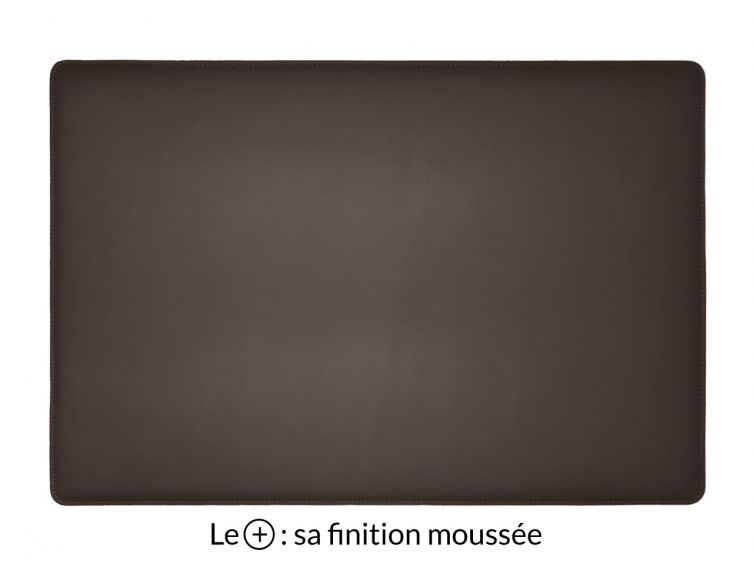 Sous-main en cuir marron foncé "Premium" - 50x34 cm 