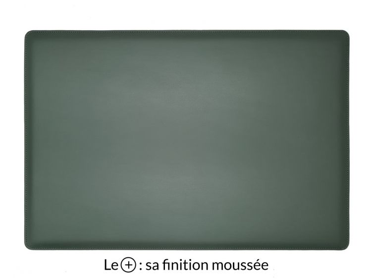 Sous-main en cuir vert anglais "Premium" - 50x34 cm