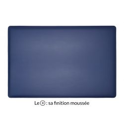 Sous-main en cuir bleu cobalt "Premium" - 60x40 cm