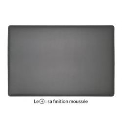 Sous-main en cuir gris fer "Premium" - 60x40 cm