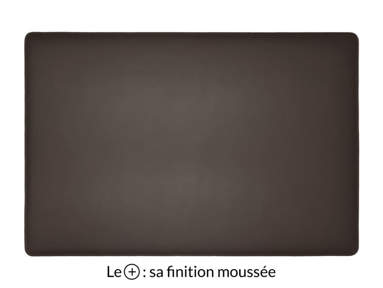 Sous-main en cuir marron foncé "Premium" - 60x40 cm 
