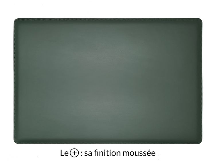 Sous-main en cuir vert anglais "Premium" - 60x40 cm