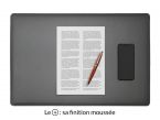 Sous-main en cuir gris fer "Premium" - 60x40 cm
