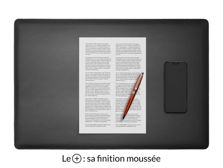 Sous-main cuir noir "Premium" - 60x40 cm 