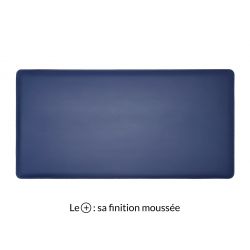 Grand sous-main en cuir bleu cobalt "Premium" - 80x40 cm