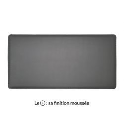 Grand sous-main en cuir gris fer "Premium" - 80x40 cm