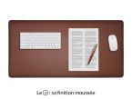 Grand sous-main en cuir marron "Premium" - 80x40 cm