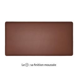 Grand sous-main en cuir marron "Premium" - 80x40 cm