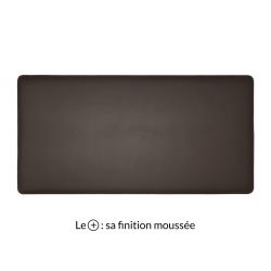 Grand sous-main en cuir marron foncé "Premium" - 80x40 cm