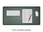 Grand sous-main en cuir vert anglais "Premium" - 80x40 cm