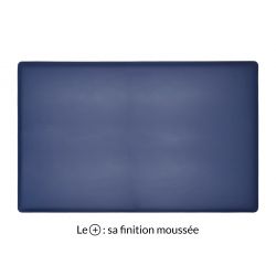 Sous-main XL en cuir bleu cobalt "Premium" - 80x50 cm