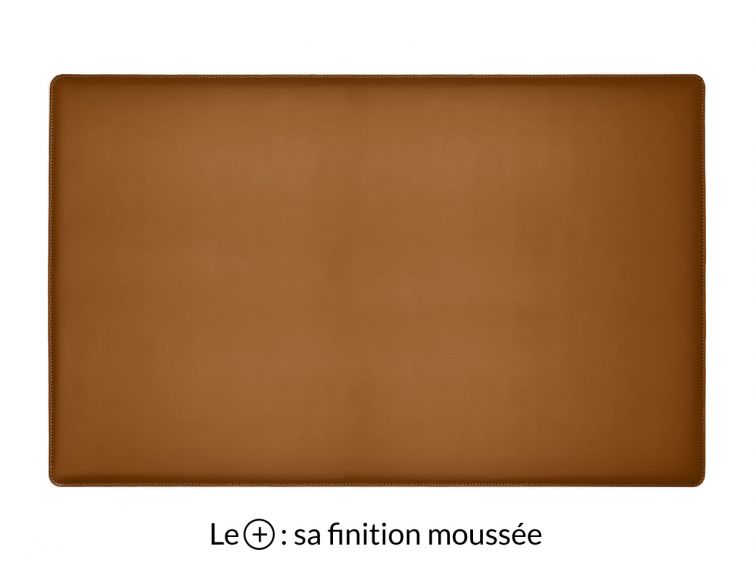 Sous-main XL en cuir gold "Premium" - 80x50 cm