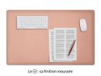 Sous-main XL en cuir rose "Premium" - 80x50 cm