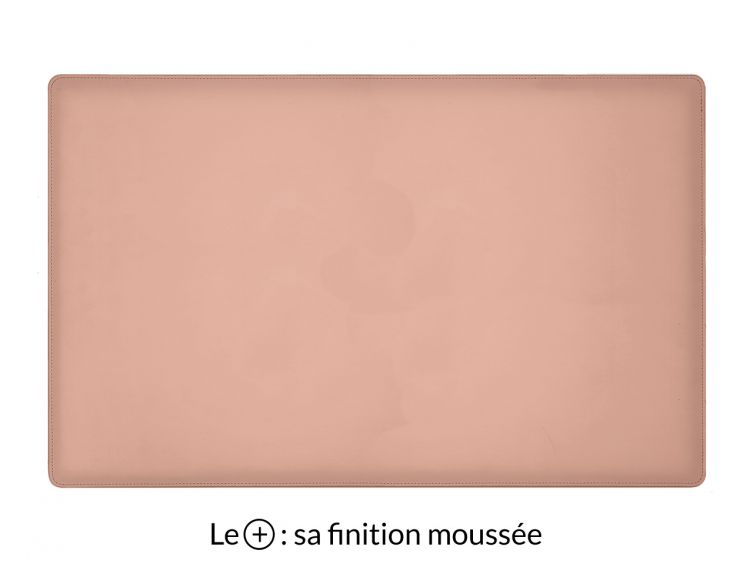 Sous-main XL en cuir rose "Premium" - 80x50 cm