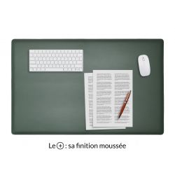 Sous-main XL en cuir vert anglais "Premium" - 80x50 cm