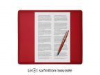 Sous-main mini en cuir rouge coquelicot "Premium" - 38x32 cm