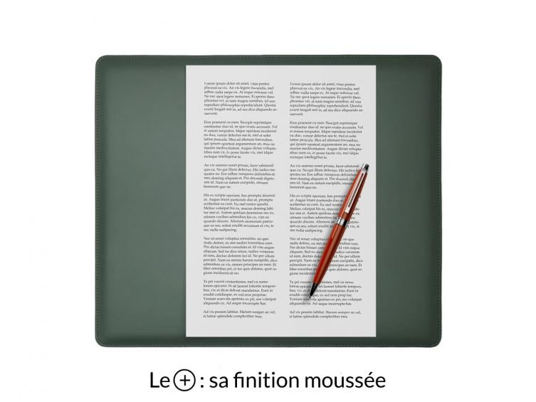 Sous-main mini en cuir vert anglais "Premium" - 38x32 cm