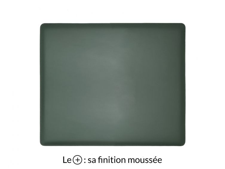 Sous-main mini en cuir vert anglais "Premium" - 38x32 cm