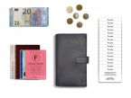 Compagnon "Luxe" en cuir noir - double avec patte - PM-027-01